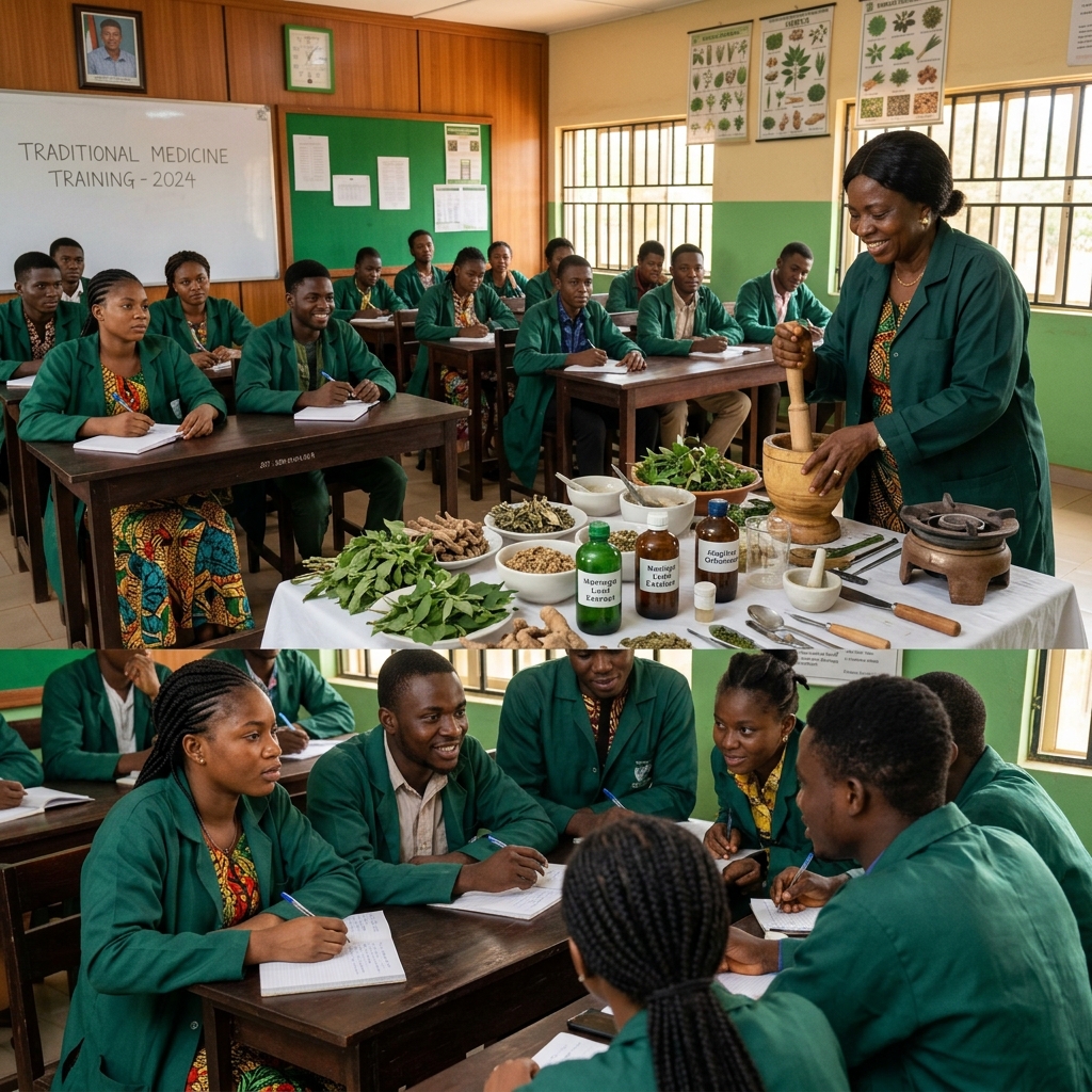 Students in training session
